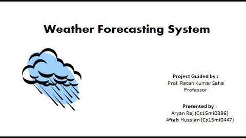 IoT based Weather Forecasting System Demonstration
