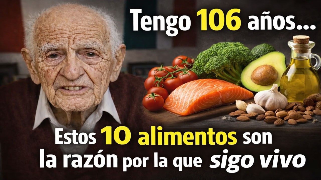 Tengo 106 años... Estos 10 alimentos son la razón por la que sigo vivo.