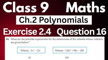 Maths Class 9 Exercise 2.4 Question 16 | Chapter 2 Polynomials NCERT Solution by JP Sir