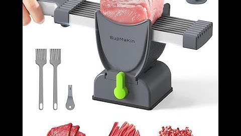 Fresh Meat Slicer, Thickness Adjustable 2 or 4 mm, 17 IN 1 Stainless Steel Cleaver Kitchen Knife
