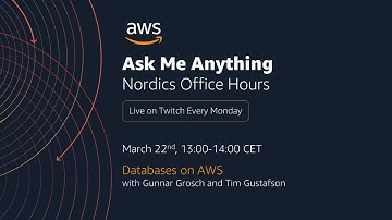 AWS Nordics Office Hours - Databases on AWS with Gunnar Grosch and Tim Gustafson