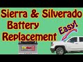 2014 - 2018 GMC Sierra \ Chevy Silverado Battery Replacement - Sierra Silverado Low Battery Warning