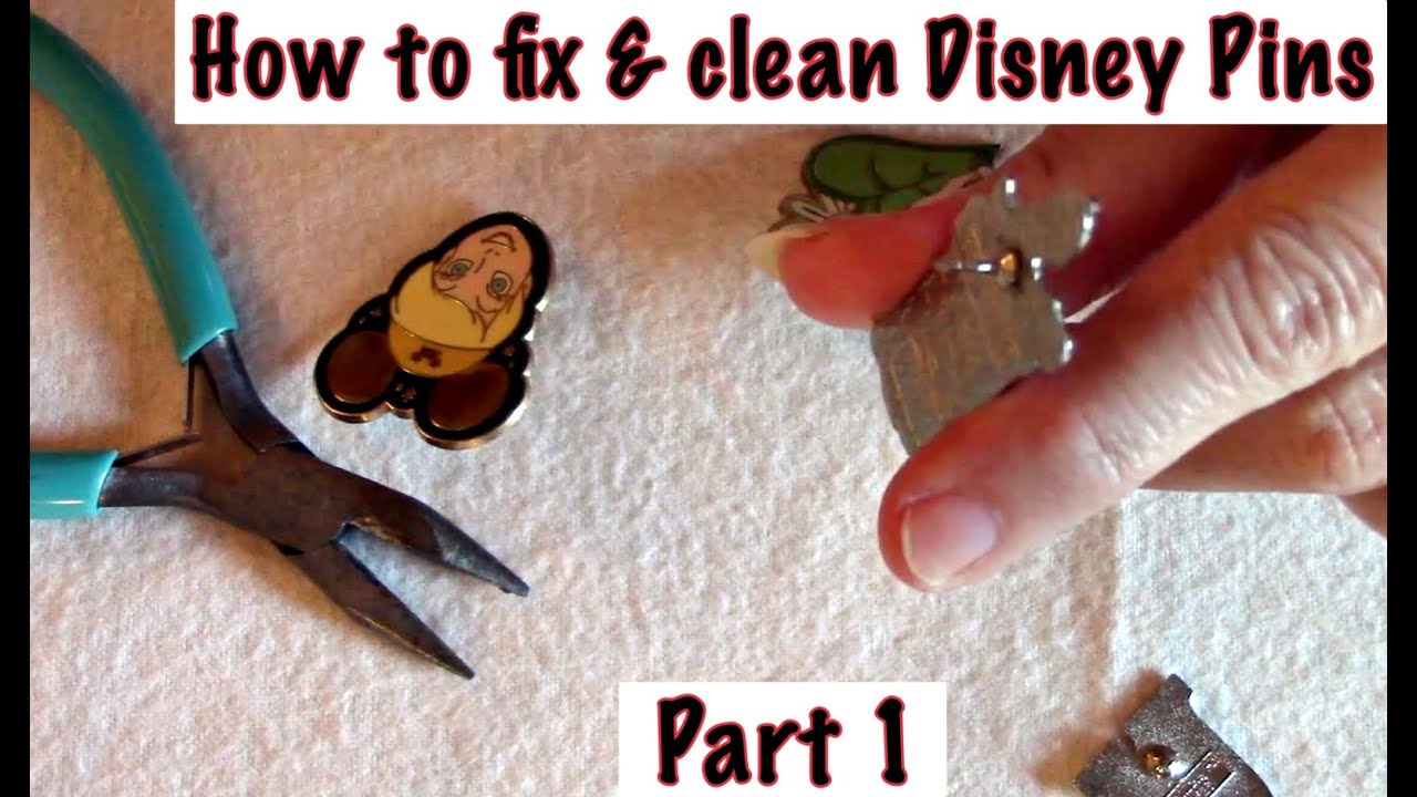 Disney Pins -How to fix a bent pin back + cleaning tips PART 1