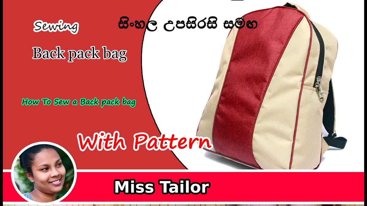 Back pack bag / Miss Tailor / How to sew a backpack bag