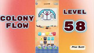 Colony Flow Level 58 Walkthrough 🐜 | Ant Colony Puzzle Gameplay | Mini Boss