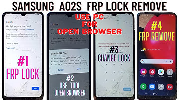 Samsung a02s frp bypass open browser with pc just change lock remove frp#a02s #frpbypass