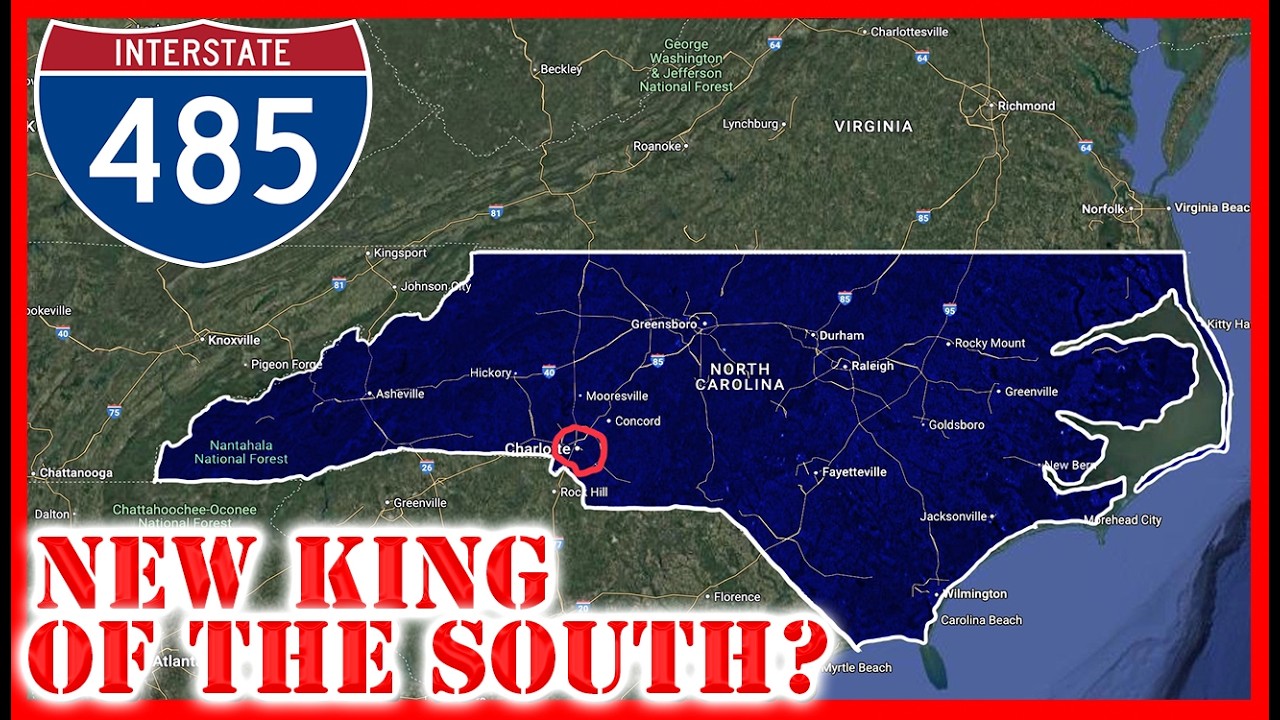 Как трасса I-485 превратила Шарлотт в КРУПНЫЙ американский город | Преимущества кольцевых дорог