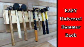 Balanced Wall Hammer Holder  Small Wood Shop Organization Series  Beginner Build
