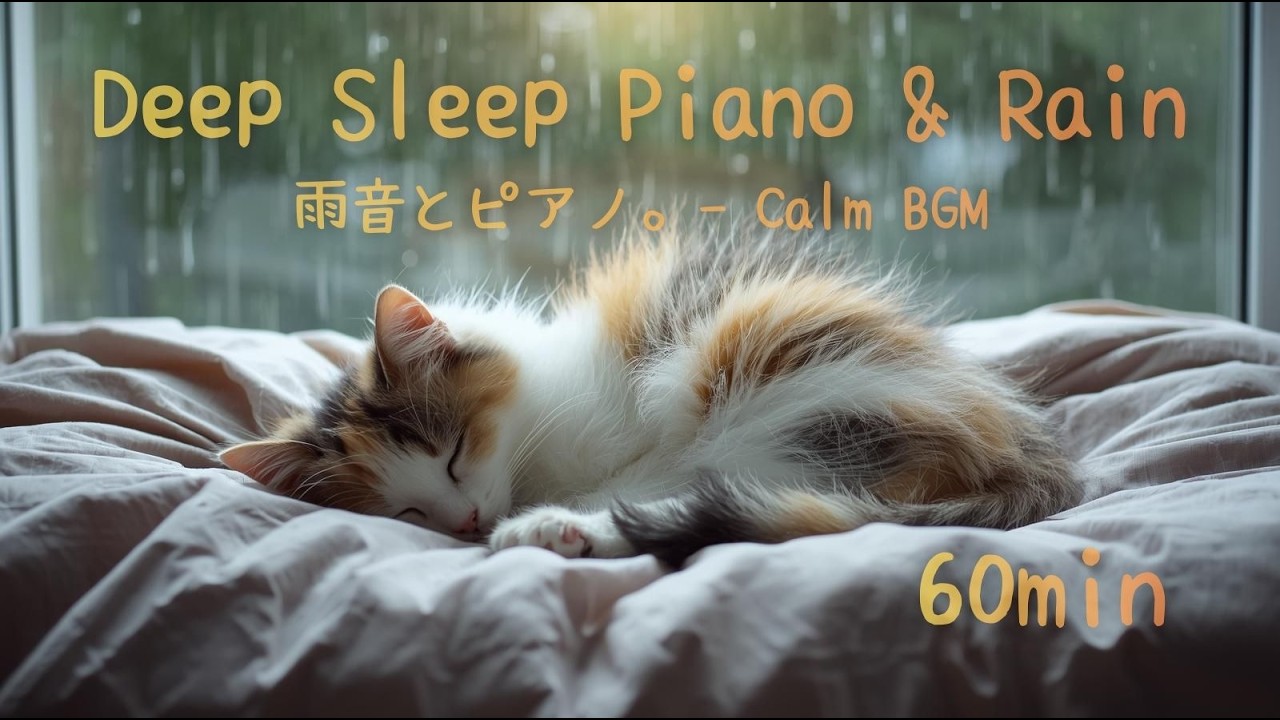 Rain and Piano for Sleep | 雨音とピアノ。- Calm BGM