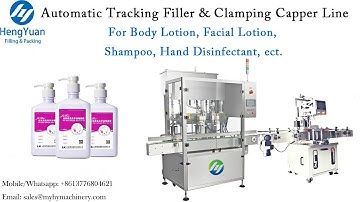 Automatic Tracking Filler and Capping Machine Line for 100-1000ml Hand Sanitizer Bottling Line