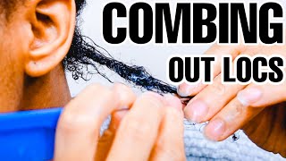 COMB OUT LOCS IN 3 MINUTES WITHOUT CUTTING YOUR HAIR | LOC TUTORIAL