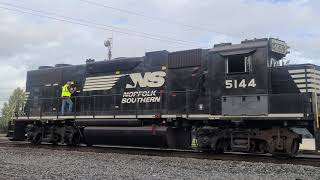 NS 5144 GP38-2 Startup and drive off