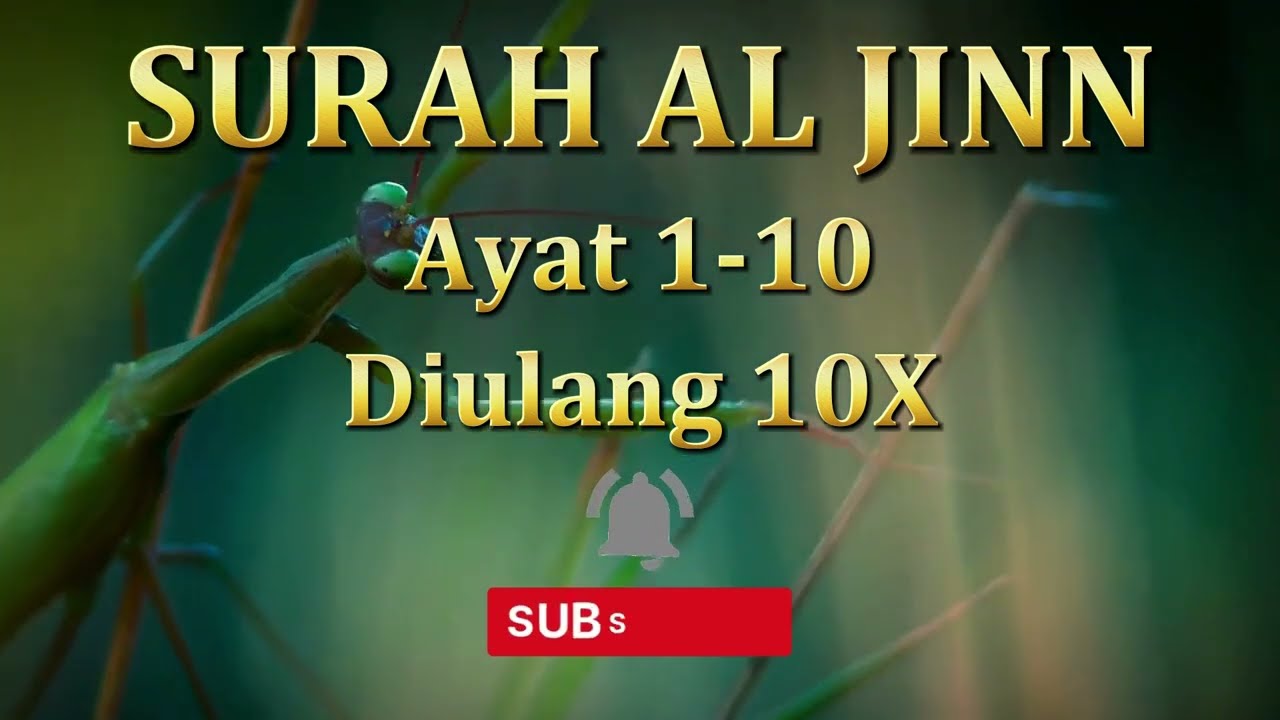 MUROTTAL SURAT AL JINN AYAT 1-10 METODE UMMI DIULANG 10X