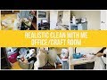 Realistic Clean with Me Office and Craft Room | HazFam