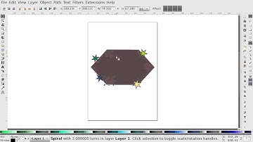 Inkscape 10 Using Polygon Star Spiral Tool