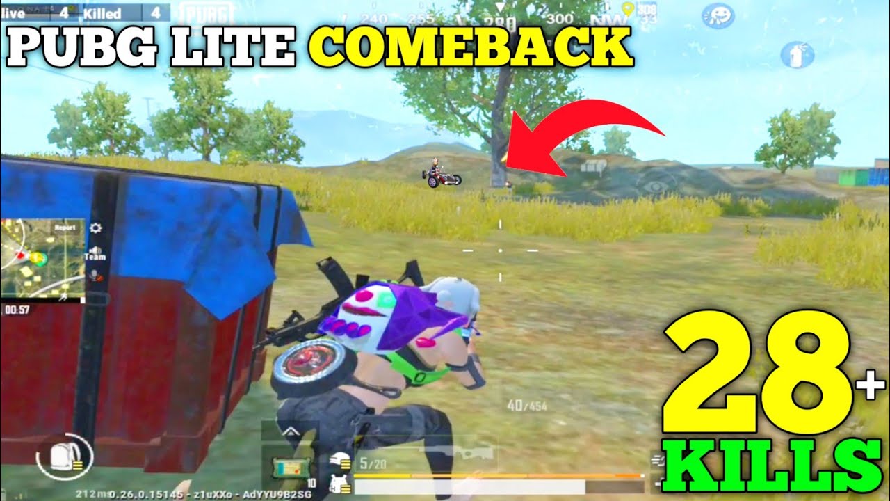 Pubg Lite Comeback🔥 Gameplay Bgmi Lite 1v4 Clutch Bgmi Lite gameplay ...