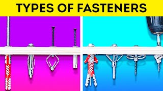 TYPES OF FASTENERS || Amazing ideas to fix different materials: metal, wood, plastic, cement