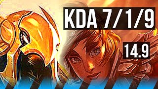 AZIR vs TALIYAH (MID) | 7/1/9, 900+ games, Godlike | KR Master | 14.9