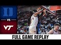 Duke vs virginia tech full game replay  202324 acc mens basketball