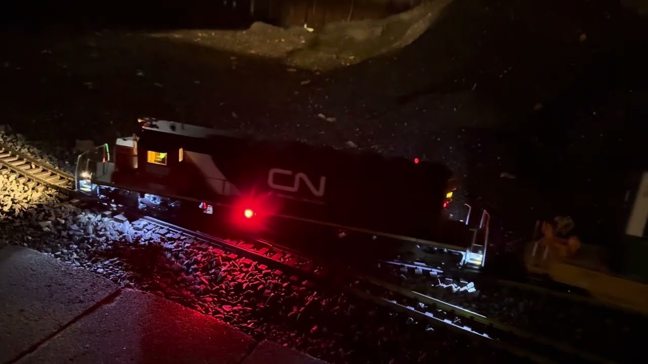 SD40-2 EMD equipped with BluNami 4408 (EMD-1).  Night shift 