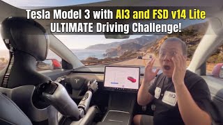 Tesla Model 3 with AI3 and FSD v14 Lite ULTIMATE Driving Challenge!
