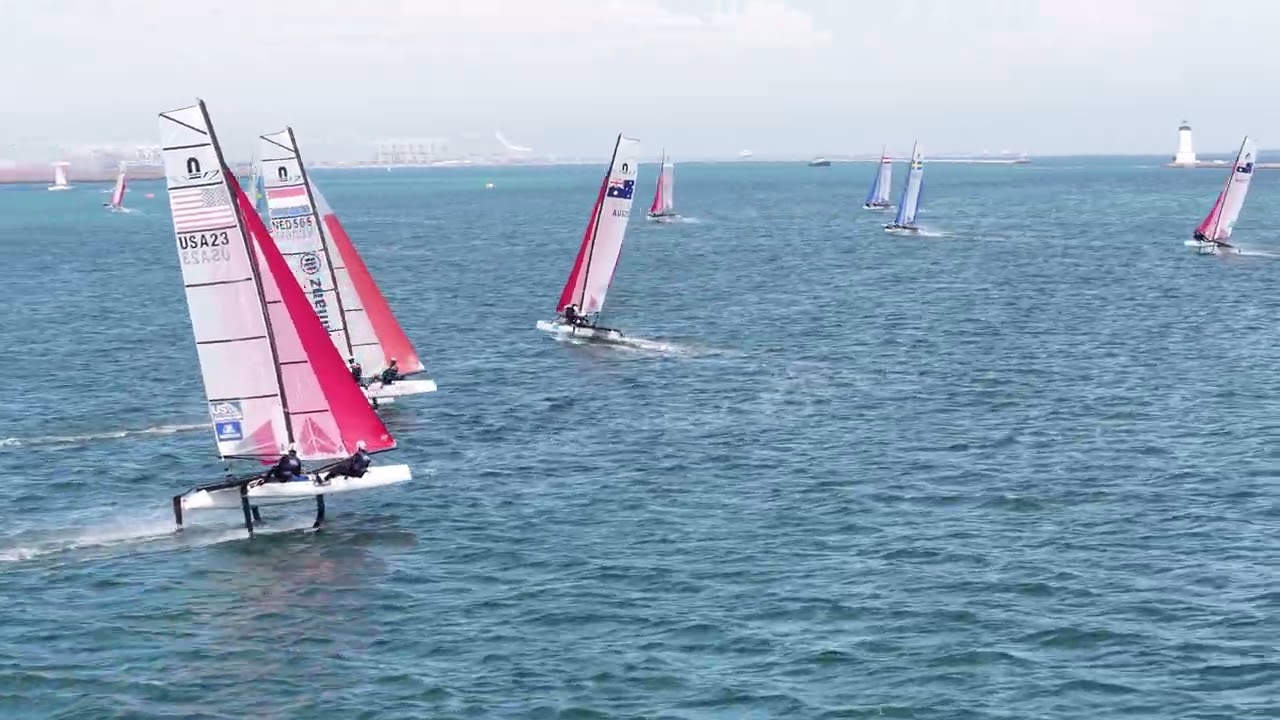 ⁣2026 SP OCR   Nacra 17   Race 11 weather mark