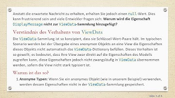 Verstehen von ViewData in ASP.NET MVC User Controls
