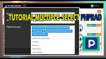 TUTORIAL PHPRAD SELECT MULTIPLE MEMBUAT APLIKASI TANPA CODING