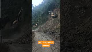 1:2  bench cutting higway 2 way widening project #imphal