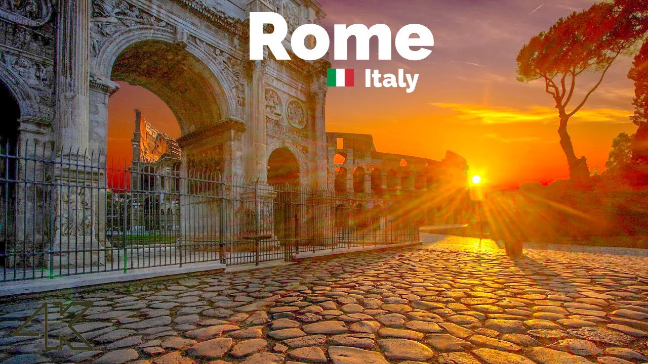 Rome, Italien | Kvällspromenad i Staden 4K | 24 juni 2022