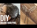 How to Make a Crystal Hairpin using bicones and craft wire