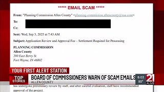 Allen County Board of Commissioners warning against email scam