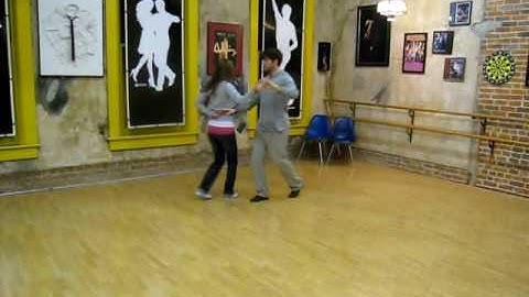 cha cha, run lock point and spin, hammerlock to double inside turn