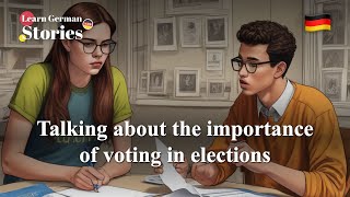 Learn 🇩🇪 German with a story : Talking about the importance of voting in elections