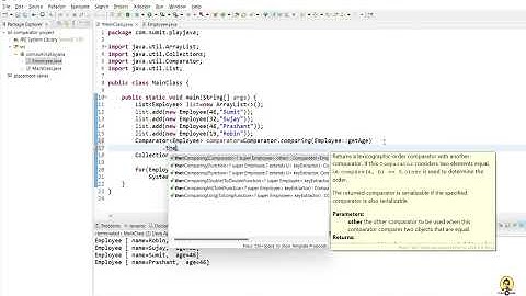 Custom Comparator Lambda Expression | Comparator Java 8  | Comparator thenComaring Multiple Fields