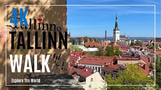 【4K】 Estonia Tallinn Walk - Climbing on St. Olaf´s Church Tower and Observation Platform