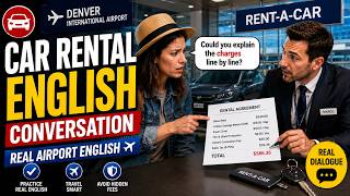 🚗 Car Rental English Conversation at Airport | Real Life English Dialogue for Travelers!