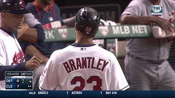 DET@CLE: Brantley plates Ramirez with single