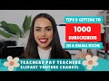 Teachers pay Teachers clipart youtube channel - Journey Getting to 1000 subscribers in a small niche