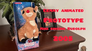 Gemmy animated PROTOTYPE mini singing Rudolph the Red Nosed Reindeer