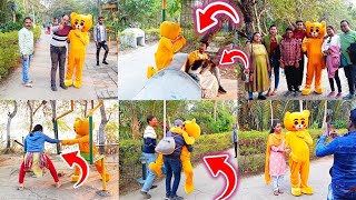 প্রেম পার্কে ফানি মজার ভিডিও 🤣Teddy Bear Video   On Public Places Reaction ][ Cute Teddy Boy