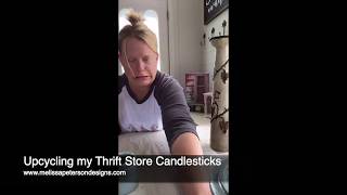 Upcycling my Thrift Store Candlesticks | Melissa Peterson Designs | MPD Tribe