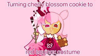 Turning cherry blossom cookie to red equinox costume || Cookie run kingdom