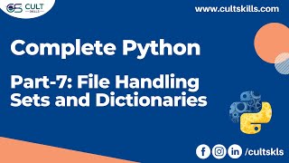 Part - 7: Project on Set & Dictionaries | Complete Programming with Python LIVE course | Cult Skills