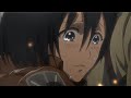 Attack On Titan Mikasa Finds Out Eren Is Alive Scene Season 1 Ep 8 Hearing The Heartbeat AOT 