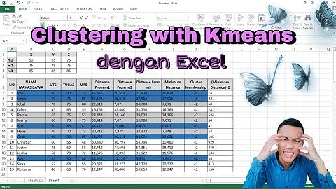 Clustering With KMeans in Excel | Melakukan pengelompokkan dengan Kmean menggunakan Excel