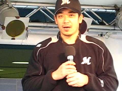 サブロー選手インタビュー＠千葉マリンスタジアム正面ステージ（10/4/17）