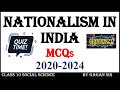 Nationalism in India MCQs | PYQ Nationalism in India | Class 10 History