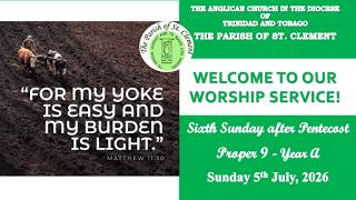 6th Sunday after Pentecost 05/7/26 ~ 8 a.m. Sunday Worship Service - St. Clement's Anglican Church