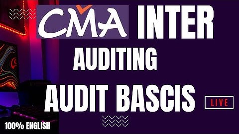 CMA Inter Auditing – Module 1 Basics Explained in English